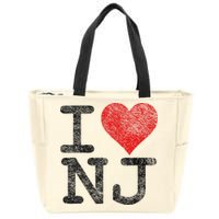 I Love New Jersey I Heart Nj Zip Tote Bag