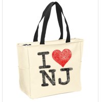 I Love New Jersey I Heart Nj Zip Tote Bag