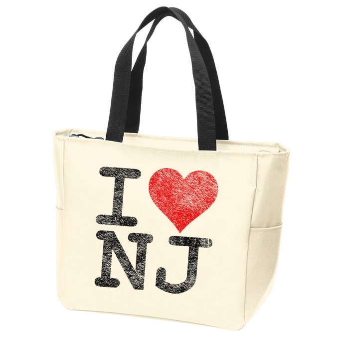 I Love New Jersey I Heart Nj Zip Tote Bag
