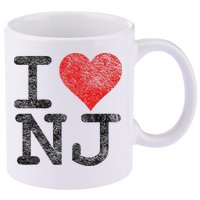 I Love New Jersey I Heart Nj 11oz C Handle Ceramic Mug