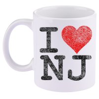 I Love New Jersey I Heart Nj 11oz C Handle Ceramic Mug
