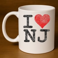I Love New Jersey I Heart Nj 11oz C Handle Ceramic Mug
