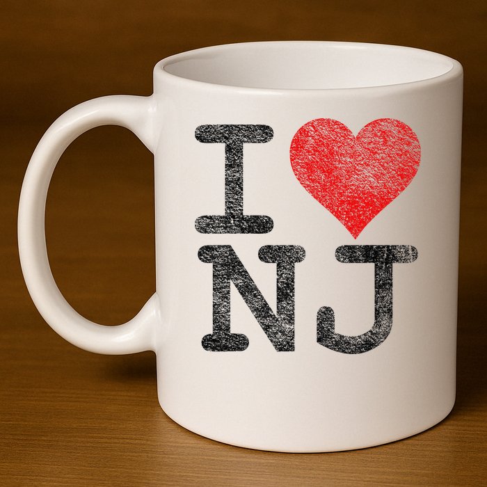 I Love New Jersey I Heart Nj 11oz C Handle Ceramic Mug