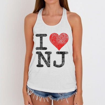 I Love New Jersey I Heart Nj Women's Knotted Racerback Tank