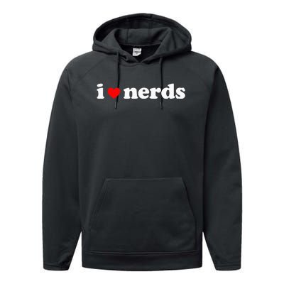 I Love Nerds Performance Fleece Hoodie