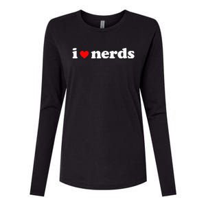 I Love Nerds Womens Cotton Relaxed Long Sleeve T-Shirt