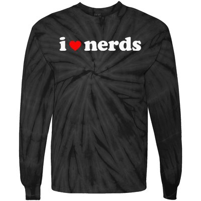 I Love Nerds Tie-Dye Long Sleeve Shirt