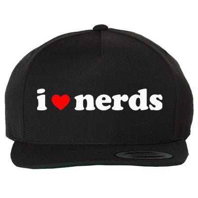 I Love Nerds Wool Snapback Cap