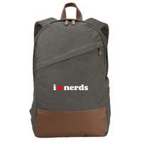I Love Nerds Cotton Canvas Backpack
