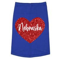 I Love Nebraska Usa Red Heart Gift Doggie Tank