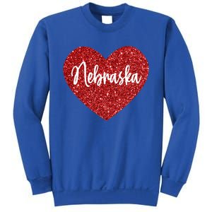 I Love Nebraska Usa Red Heart Gift Sweatshirt