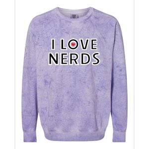 I Love Nerds Colorblast Crewneck Sweatshirt