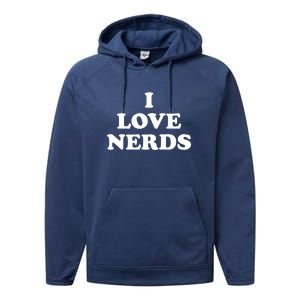 I Love Nerds Performance Fleece Hoodie