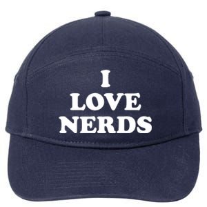 I Love Nerds 7-Panel Snapback Hat