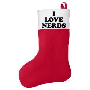 I Love Nerds Felt Holiday Christmas Stocking