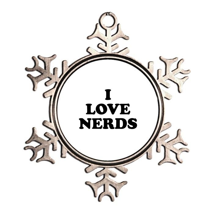 I Love Nerds Metallic Star Ornament