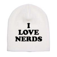 I Love Nerds Short Acrylic Beanie