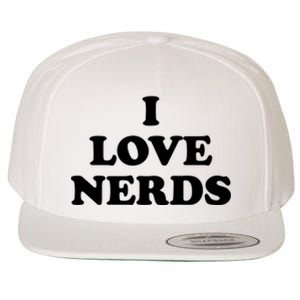 I Love Nerds Wool Snapback Cap