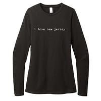 I Love New Jersey Womens CVC Long Sleeve Shirt