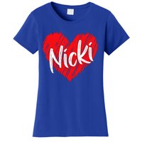 I Love Nicki Heart Personalized Name Nicki Women's T-Shirt