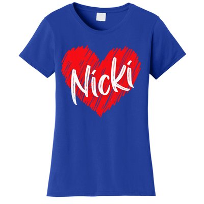 I Love Nicki Heart Personalized Name Nicki Women's T-Shirt