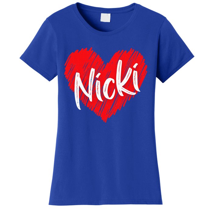 I Love Nicki Heart Personalized Name Nicki Women's T-Shirt