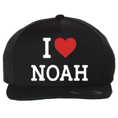 I Love Noah Wool Snapback Cap