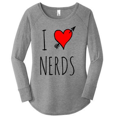 I Love Nerds Women's Perfect Tri Tunic Long Sleeve Shirt