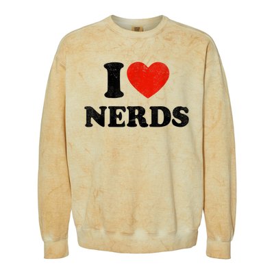 I Love Nerds Outfit Colorblast Crewneck Sweatshirt