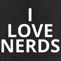 I Love Nerds Funny I Heart Nerds 7 Panel Mesh Trucker Snapback Hat