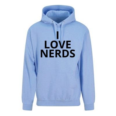 I Love Nerds Funny I Heart Nerds Unisex Surf Hoodie