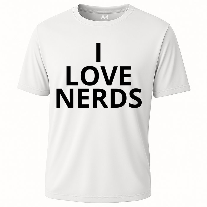 I Love Nerds Funny I Heart Nerds Cooling Performance Crew T-Shirt