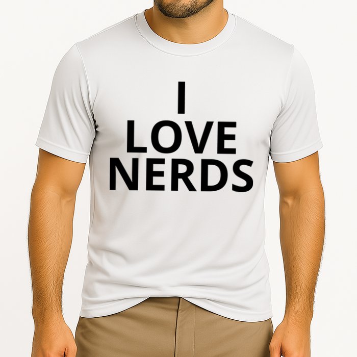 I Love Nerds Funny I Heart Nerds Cooling Performance Crew T-Shirt