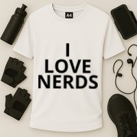 I Love Nerds Funny I Heart Nerds Cooling Performance Crew T-Shirt