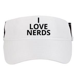 I Love Nerds Funny I Heart Nerds Adult Drive Performance Visor