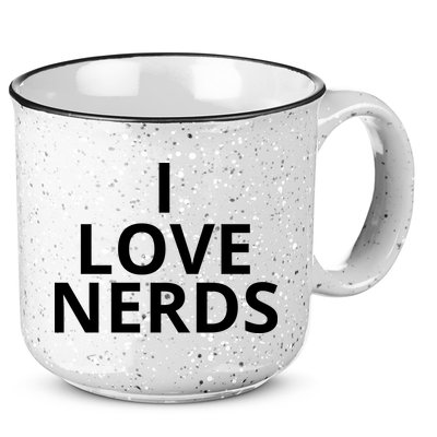 I Love Nerds Funny I Heart Nerds 15oz Campfire Ceramic Mug