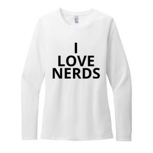 I Love Nerds Funny I Heart Nerds Womens CVC Long Sleeve Shirt