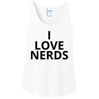 I Love Nerds Funny I Heart Nerds Ladies Essential Tank