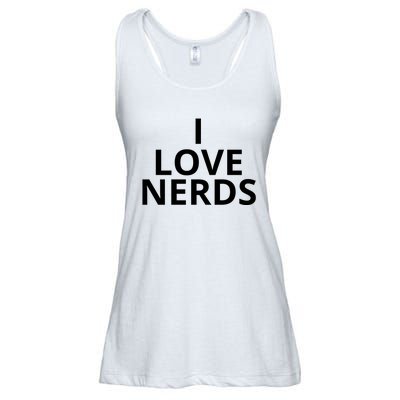 I Love Nerds Funny I Heart Nerds Ladies Essential Flowy Tank