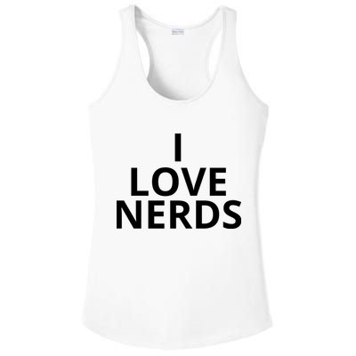 I Love Nerds Funny I Heart Nerds Ladies PosiCharge Competitor Racerback Tank