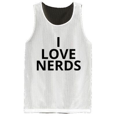 I Love Nerds Funny I Heart Nerds Mesh Reversible Basketball Jersey Tank