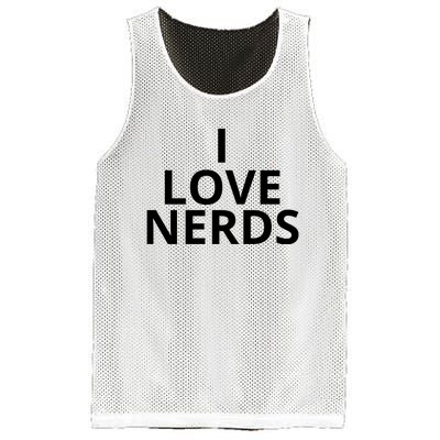 I Love Nerds Funny I Heart Nerds Mesh Reversible Basketball Jersey Tank