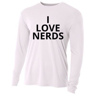 I Love Nerds Funny I Heart Nerds Cooling Performance Long Sleeve Crew