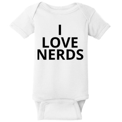 I Love Nerds Funny I Heart Nerds Baby Bodysuit