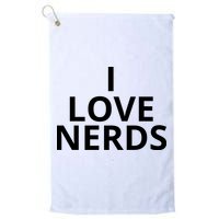 I Love Nerds Funny I Heart Nerds Golf Towel