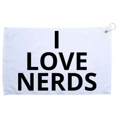 I Love Nerds Funny I Heart Nerds Grommeted Golf Towel