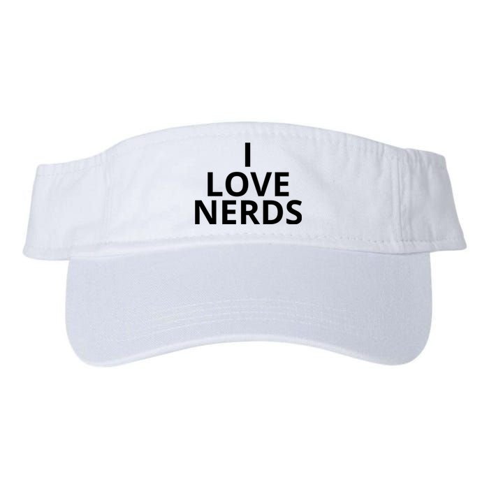 I Love Nerds Funny I Heart Nerds Valucap Bio-Washed Visor