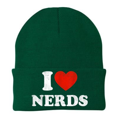 I Love Nerds Outfit Distressed Knit Cap Winter Beanie