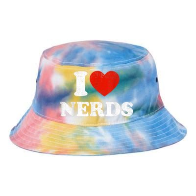 I Love Nerds Outfit Distressed Tie Dye Newport Bucket Hat