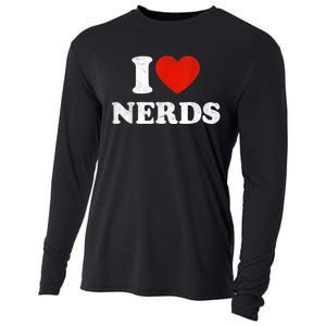 I Love Nerds Outfit Distressed Cooling Performance Long Sleeve Crew